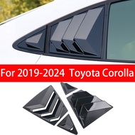 Toyota Corolla Altis 2019-2024 Rear Louver Window Side Shutter Cover Trim Carbon Fiber Vent Scoop St