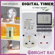 Global Pro Premium 7-Day Programmable Digital Timer 24-Hour Digital Plug in Timer Socket (UK 3 Pin)