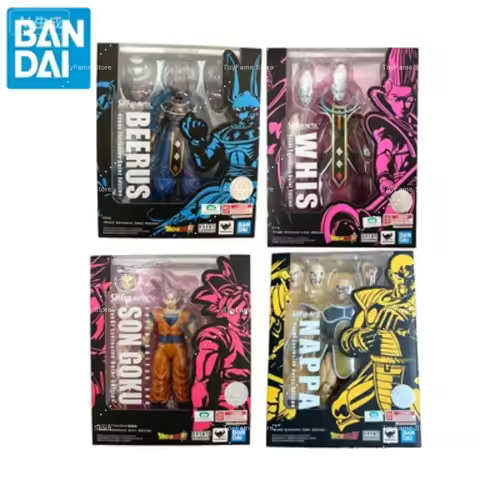 In Stock Bandai SHF Dragon Ball WHIS BEERUS SON GOKU NAPPA 2021 CJ Event Limited 1/12 Collection Gif