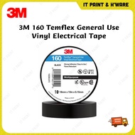 3M 160 Temflex General Use Black Tape Vinyl Electrical Tape PVC Tape Insulation Tape
