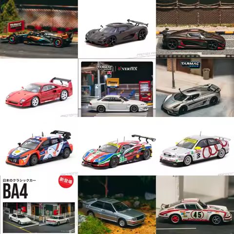 TW Tarmac1:64 Agera RS Black MCL60 Regera Soarer JZZ30 F40 Red i20N 488 GTE A4 Quattro Prelude BA4 R