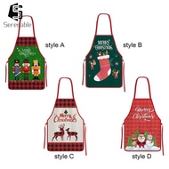 [Serenable] Christmas Apron Creative for Women Men Chef Apron for Crafting Holiday Party