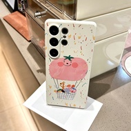White Slim Cute Pattern S26Ultra Case comparable for Samsung S26 S23 S24 Ultra S24FE 25FE S25eDge Sh