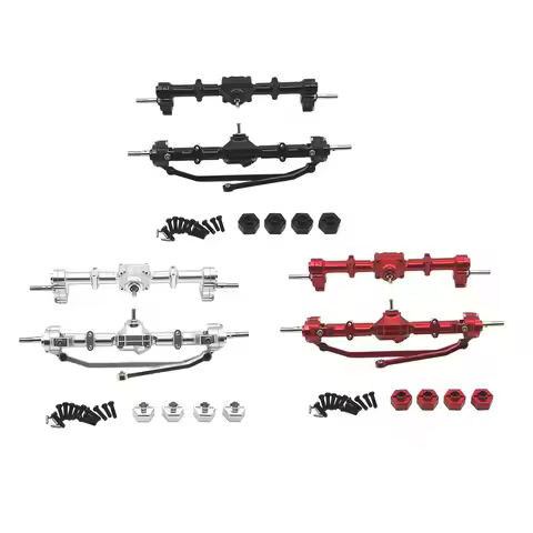 1:12 Scale Front and Rear Axle Set Front Rear Bridge Spare Part Metal Hobby Axles Housing Bridge Sha