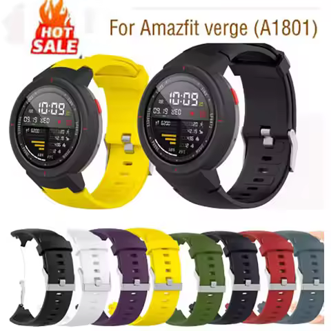 Silicone Strap For Amazfit 3 Smart Watch Sport Watch Band Amazfit Verge A1801 Breathable Replacement