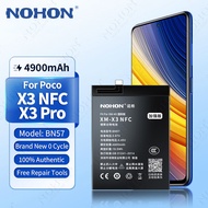 NOHON Phone Battery for Xiaomi POCO X3 Pro NFC F2 F3 M3 Mi 11 Ultra 10T Pro For Redmi K40 K30 Pro K3