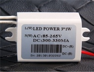 3 x 1W LED External Power Supply (White)