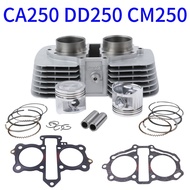 กระบอกสูบและวงแหวนกระบอกสูบสำหรับฮอนด้า CA250 ชิ้นส่วนเครื่องยนต์มอเตอร์ไซค์ เครื่องจักร อุปกรณ์เสริ