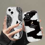 Black Moon Couple Casing Oppo C67 Reno 11F 5G 11 Pro 5G C53 C51 C51S Reno 11 5G A38 A18 C55 12A78 5G