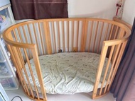 Stokke Sleepi full set with mattress 椭圓形迷你嬰兒床延長組合 bb床