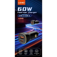LDNIO USB C 30W/USB A 30W fast Charging Car Charger C103