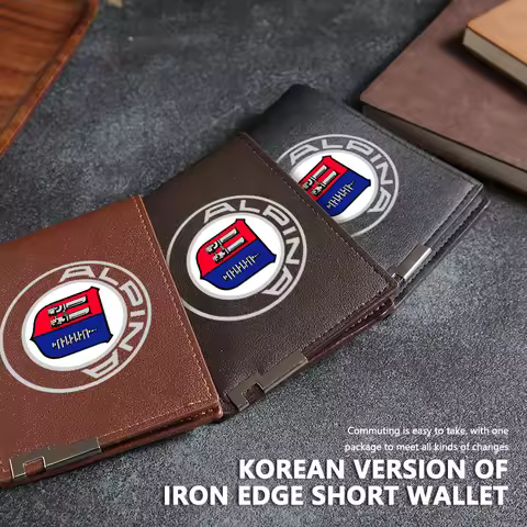 Car Driver License Business Card Holder Short Wallet For Alpina XD3 XD4 XB7 B12 B3 B4 B5 D3 D4 D5 B7