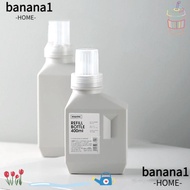 BANANA1 Detergent Dispenser 400/600/1000ml Laundry Detergent Softener Refillable Shampoo Shower