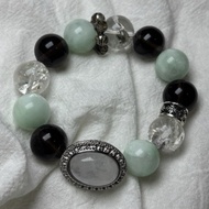 Verde - Lemurian Quartz Ice Obsidian Green Larimar White Phantom Quartz C#06