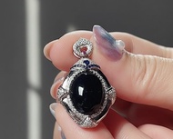 墨翠蛋面吊墜 925純銀 | 天然緬甸A貨翡翠 | 送禮