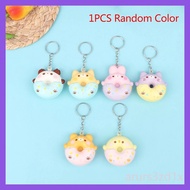 Donut Vent Pendant PU Slow Rebound Animal Decompression Toy Sponge Keychain Squishy St