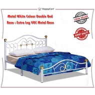 😍Free Shipping😍White Queen Double Bed/Steel Double Bed/ Strong/Katil Kelamin Putih/katil kelamin putih