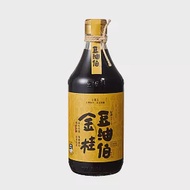 豆油伯金桂釀造醬油500ml(無添加糖黑豆醬油)