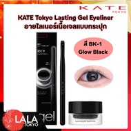 KATE Lasting Gel Eyeliner (BK-1 Glow Black) Long-Lasting With A Flat Brush In The Set Giving You Bea