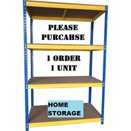 Adjustable Metal Boltless Rack Shelf 1800mm (H) 4 level SSE (1.5mm) HDF board / Laminated / Plywood 