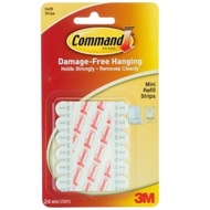 3M Command Double Sided Adhesive (mini) Strips (24pcs/pack) for no hook hanging Photo Frame/ Poster 