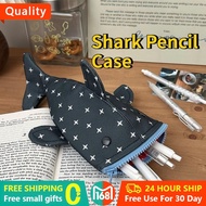 Cute Funny Shark Pencil Case Large Capacity Stationery Storage Bag Creative Student Stationery