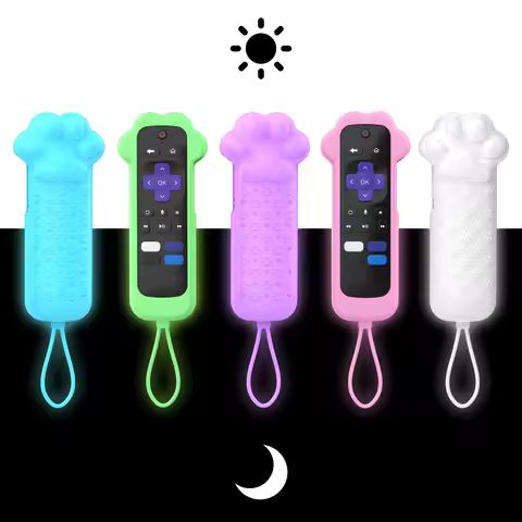 3/4PCS Cute Paw Silicone Remote Control Cover Case for Roku TV Express 4K+ HD Streaming Stick Premie