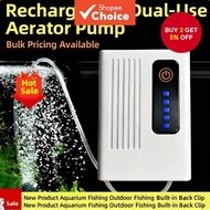 Ultra Quiet Portable Oxygen Pump Rechargeable Battery Powered Air Pump for Fish Tank 5-200 Gallon Ox