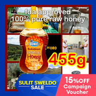 455g SM Bonus HONEY BEE 100% PURE ORIGINAL HONEY FDA Approved Raw Unfiltered Untreated Miel Internac