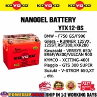 YTX12-BS YTX12 BTX12 KOYOKO NANOGEL BATTERY BATERI GEL BMW F750 GS F900 ER6F VERSYS 650 VULCAN 900 W