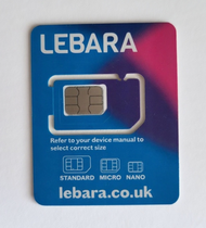 LEBARA Uk sim card with number can roaming