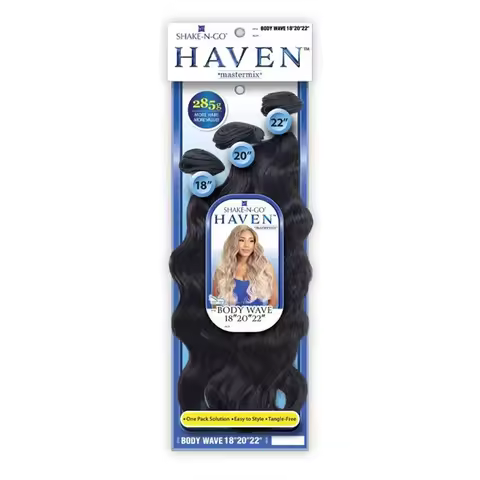 Shake-N-Go Weave Haven Mastermix 3 Bundles Body Wave 18"20"22" - Synthetic