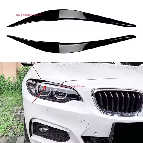 Car Headlight Eyebrow Eyelids Cover For BMW 2 Series F22 F23 220i 228i 230i M235i M240i M Sport 2014