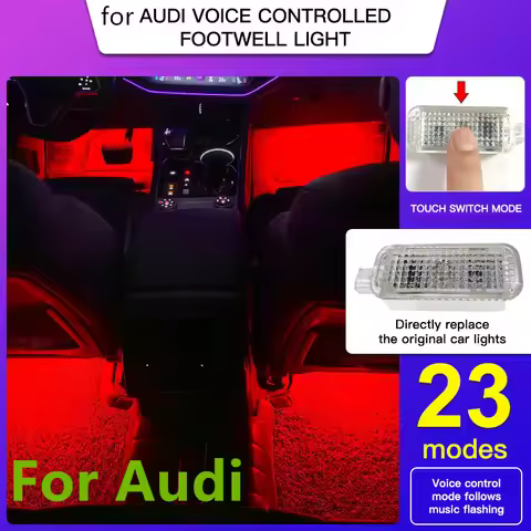 For Audi A1 8X A3 8V 8Y A4 B8 B9 A5 8T A6 C6 C7 C8 A7 A8 D3 D4 D5 Q2 Q3 8U F3 Q5 8R FY Q7 RGB Footwe
