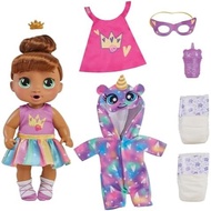 Baby Alive Super BFF Sophia Sparkle Brown Hair Dress Up Baby Doll Playset, 11 Inches