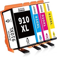 910XL Ink Cartridges Replacement for HP 910 XL 4 Combo Pack Work for Officejet Pro 8020e 8025e 8028e