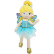 June Garden 16" Enchanted Garden Fairy Doll Fayetta - Plush Stuffed Soft Doll Girl Gift - Blue Outfi
