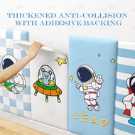 TS 8PCS Thickened 3D Sticker Wallpaper PVC Wall Panel Anti-Collision Headboard Adhesive Wall Decor
