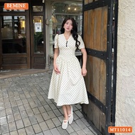 BEMINE designed dress with heart-shaped collar and A-line bust, suitable for work-MT11014