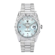 Rolex Rolex Day-Date (Reference 118366). A 36mm platinum diamond set automatic wristwatch with date 