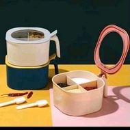 CNC 4-Section Spice Jar Square Kitchen Spice Jar Practical Spice Jar/