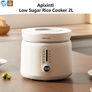 Youpin Apixintl Low-Sugar Rice Cooker Ceramic Glaze Liner Household Mini Smart Low-Sugar Rice Soup Separation 1-2 People Small 2L Rice Cooker Gift