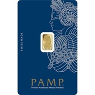 1G PAMP GOLD BAR  999.9 PURITY