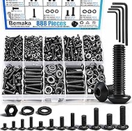 888PCS Metric Screw Assortment Kit, M2 M3 M4 M5 Metric Bolt Assortment, Button Head Socket Cap Screw