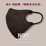 JAPLINK🇹🇼N95 / 台灣製造 宜昇技研3D UL加大立體口罩 / 地獄黑 /BNN 藍鷹 HAOFA同廠 / ASTM PFE99.9% / KF94 4D同級高防 / 貼臉 密合不漏風 低