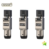 MERLYMALL RJ45 Metal Tool, Crystal Head Panel 2000MHz RJ45 Cat8 Cat7 Cat6A Connectors, Ethernet Term