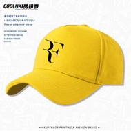 RF Roger Federer Signature Baseball Cap Bright Yellow Curved Visor Trendy Streetwear Sports Sun Hat