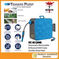 TSUNAMI PUMP HC-20 ( 20M ) Automatic Retractable & Rewind H2O Cube Garden Hose Reel