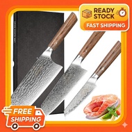 Nanfang Brothers Santoku knife, beef knife, petite knife, knife set, made of VG10 Damascus, cookware