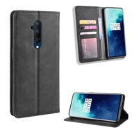 Casing for OnePlus 7T Pro Vintage Flip Cover for OnePlus7T Magnetic Wallet Case PU Leather Cases Car